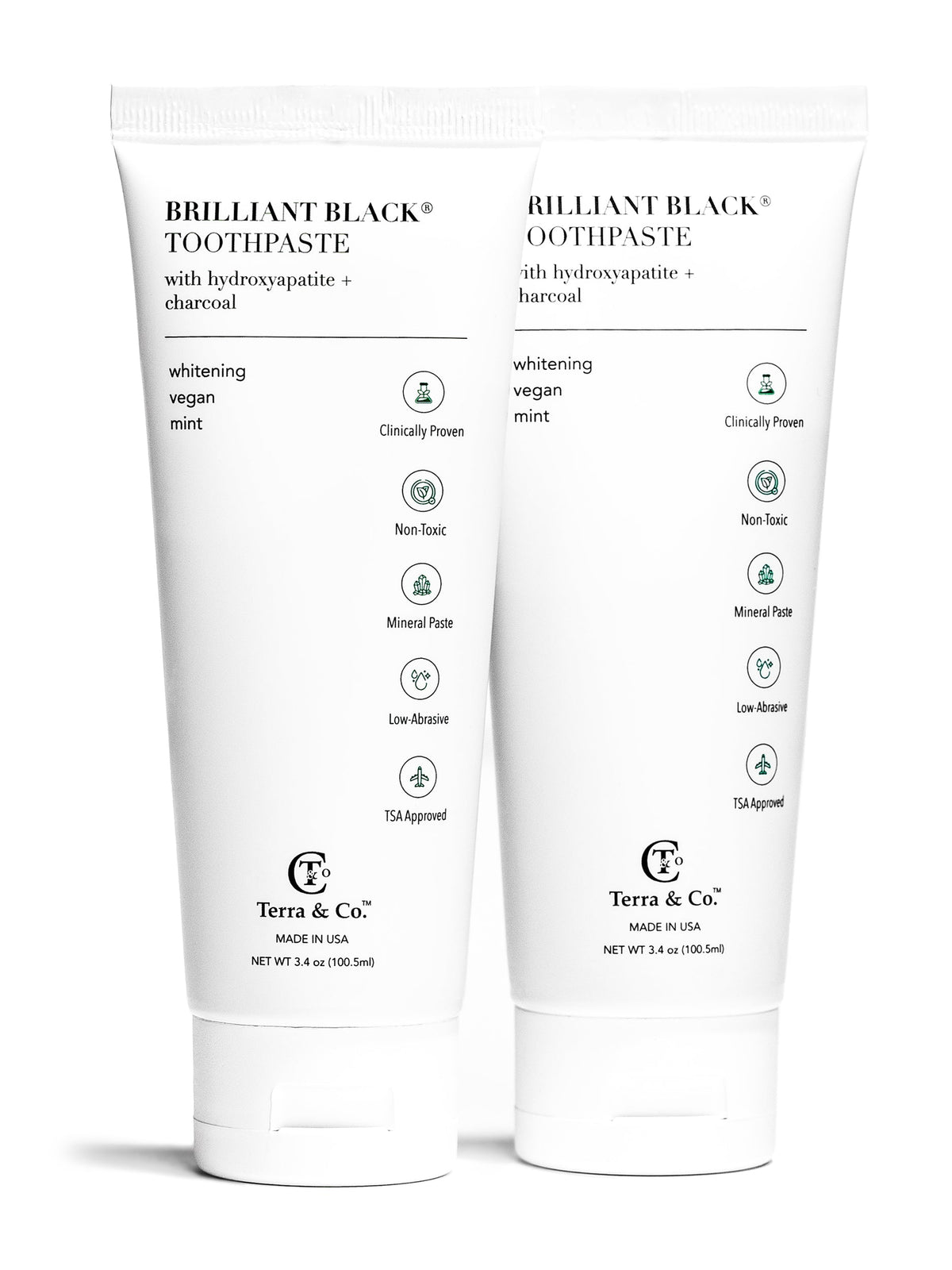 Brilliant Black® Whitening Toothpaste with Hydroxyapatite & Charcoal